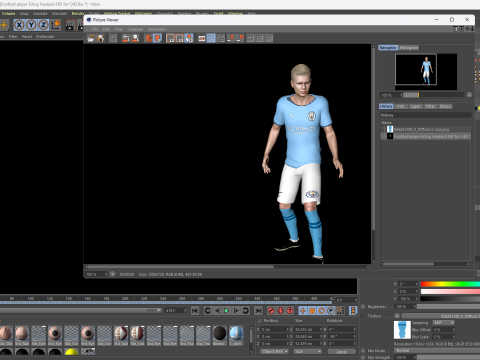 Erling Haaland famous soccer player 3D Rigged model animation 3D-Modell