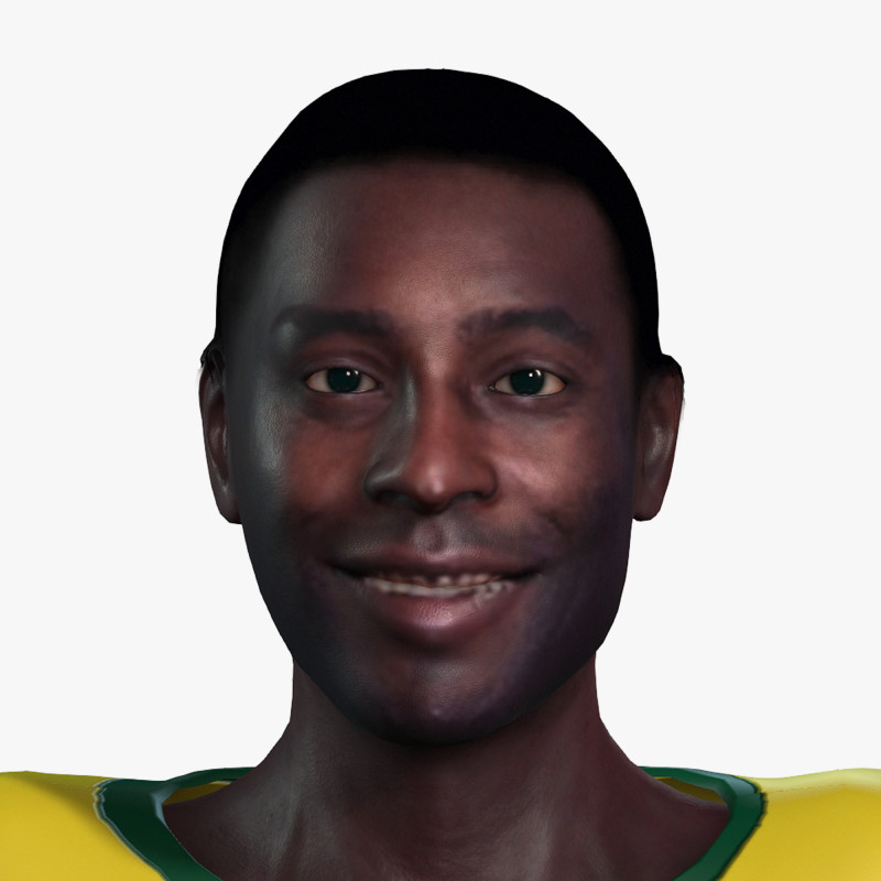 Belle the Football player 3D Rigged model 3D Модель .c4d .max .obj .3ds .fbx .stl .blend