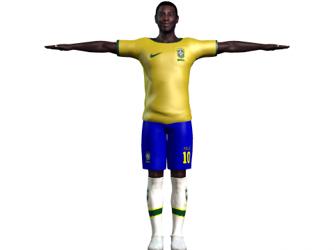 Belle the Football player 3D Rigged model 3D Модель