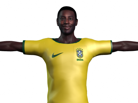 Belle the Football player 3D Rigged model 3D Модель