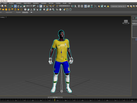Belle the Football player 3D Rigged model 3D Модель