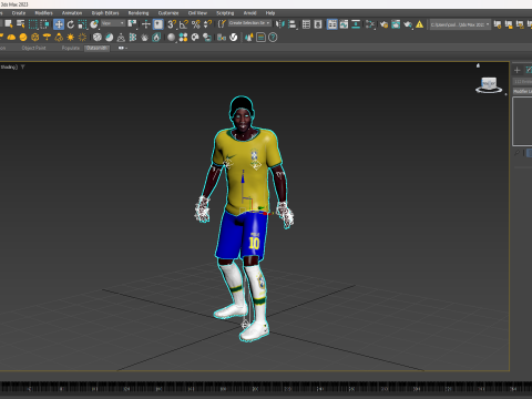 Belle the Football player 3D Rigged model 3D Модель