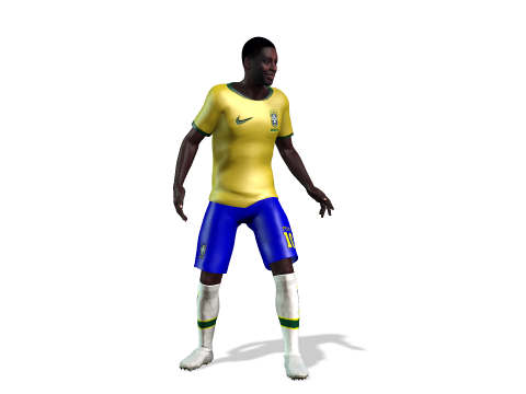 Belle the Football player 3D Rigged model 3D Модель