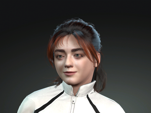 Aria Stone Ger&ccedil;ek&ccedil;i Gen&ccedil; Kadın Oyununa Hazır Karakter Hileli 3D Model