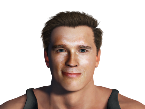 Mr Muscles リアルな筋肉質の男性ゲーム対応キャラクター リギング FBX OBJ Blender キャラクタークリエイター 3Dモデル