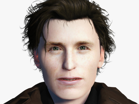 Karakter Siap Game Rigged Eddie Redmayne 3D Model 3D
