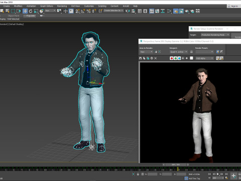 Eddie Redmayne Personagem pronto para jogo 3D Rigged Modelo 3D