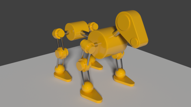 robot-dog Model 3D .c4d .max .obj .3ds .fbx .stl .blend 