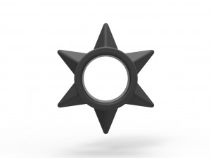 Shuriken penis ring 2 3D-printmodel