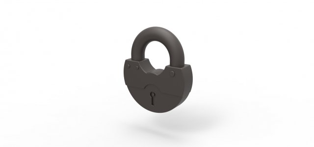 Padlock penis ring Modelo de Impressão 3D .c4d .max .obj .3ds .fbx .stl .blend