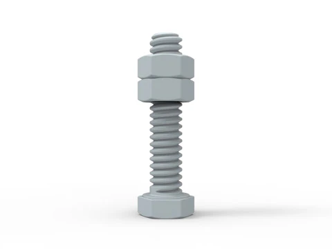 Bullone con dadi Modello di stampa 3D