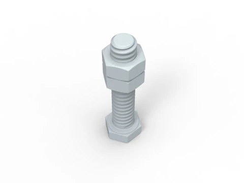 Bullone con dadi Modello di stampa 3D