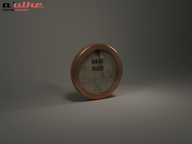 steampunk oven heat gauge 3D Model .c4d .max .obj .3ds .fbx .stl .blend 