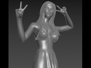 Lovely asian girl pose 3D-Modell