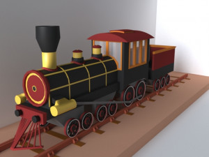 old train Modèle 3D