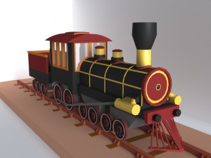 old train Model 3D