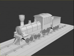 old train Model 3D