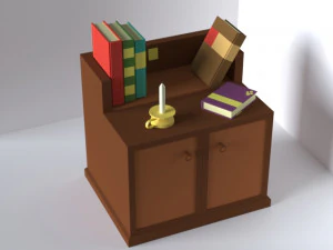 p&oacute;łka na książki Model 3D