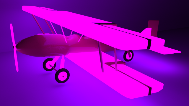 neon plane 3Dモデル .c4d .max .obj .3ds .fbx .stl .blend 