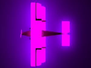 neon plane 3Dモデル