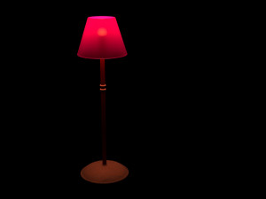 low-poly floor lamp Model 3D