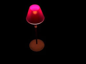 low-poly floor lamp 3D Model