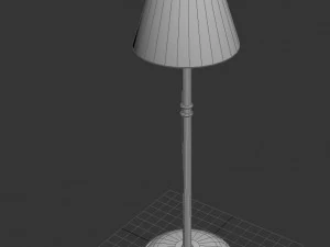 low-poly floor lamp 3D Model