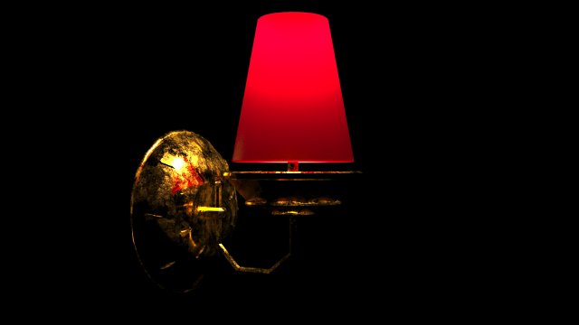 low-poly wall lamp 3D Модель .c4d .max .obj .3ds .fbx .stl .blend 