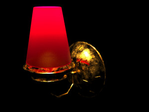 low-poly wall lamp 3D Модель