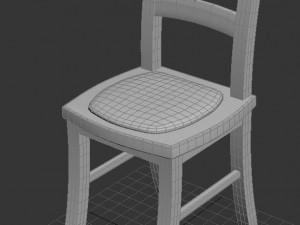 low-poly wooden chair 3D Model