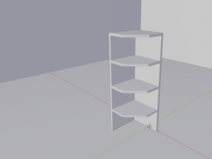 corner shelf for things 3D मॉडल