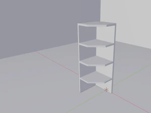 corner shelf for things 3D Model