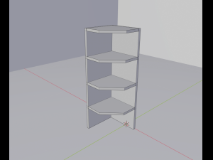 corner shelf for things 3D मॉडल