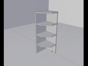 corner shelf for things 3D Model