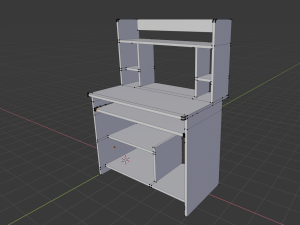 computer desk Modello 3D