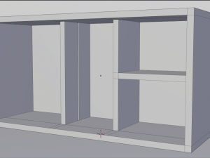 big wall shelf Model 3D