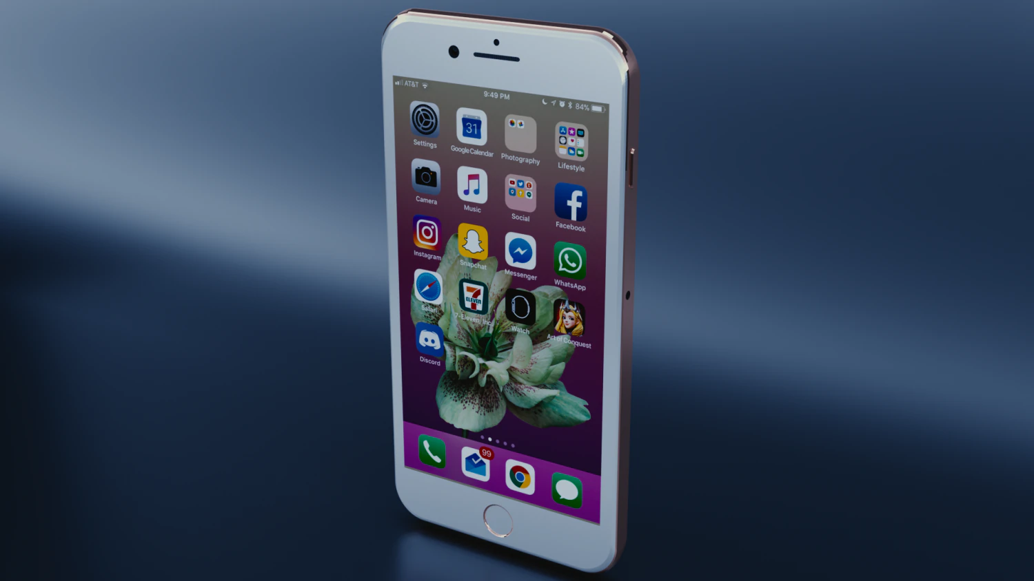 iPhone 8 m&aacute;s Modelo 3D .c4d .max .obj .3ds .fbx .stl .blend 