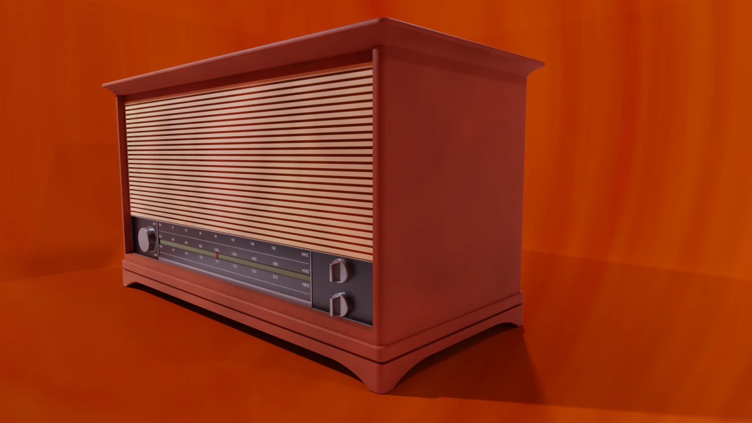 a retro radio 3D Model .c4d .max .obj .3ds .fbx .stl .blend 