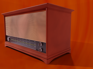 a retro radio 3D Model
