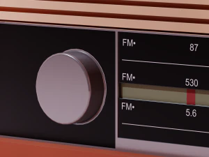 a retro radio 3D Model