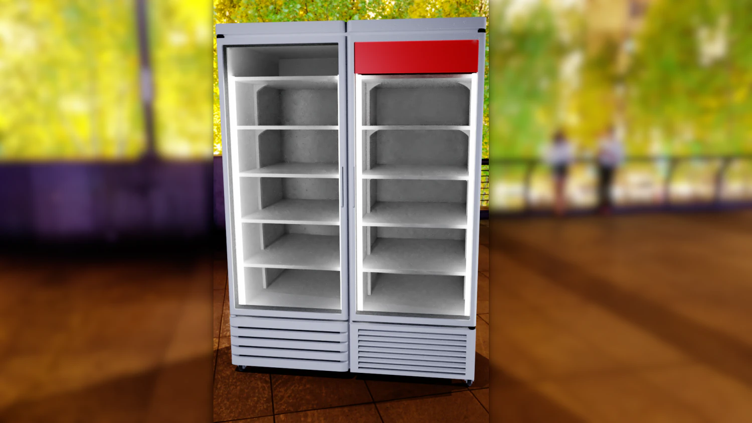 a fridge for drinks 3D Model .c4d .max .obj .3ds .fbx .stl .blend 