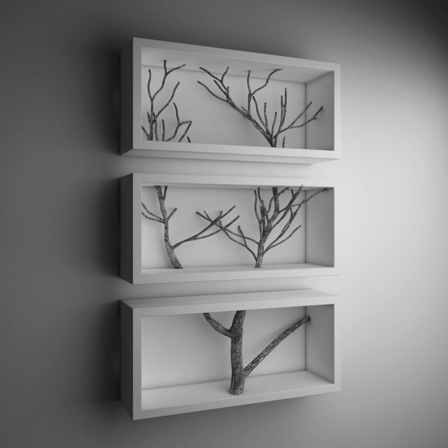 tree tablo decor Model 3D .c4d .max .obj .3ds .fbx .stl .blend 