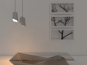 современное оформление комнаты 3D Модель