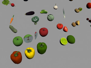 fruits and vegetables Model 3D