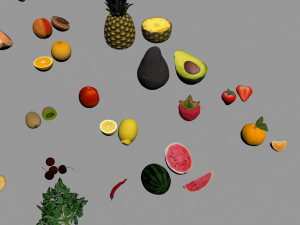 fruits and vegetables Model 3D