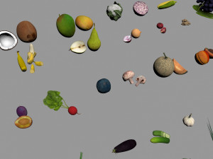 fruits and vegetables Model 3D
