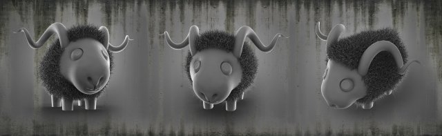 fantasy sheep Model 3D .c4d .max .obj .3ds .fbx .stl .blend 