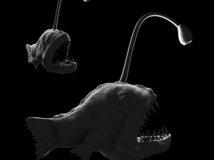 scary fish 3D-Modell