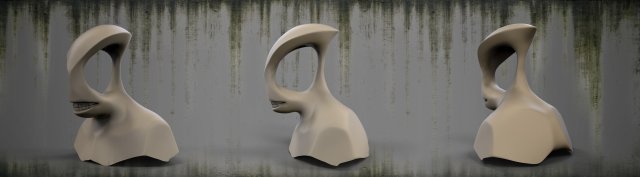 weird monster head 3D-Modell .c4d .max .obj .3ds .fbx .stl .blend 