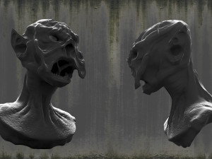 scary monster head 3Dモデル